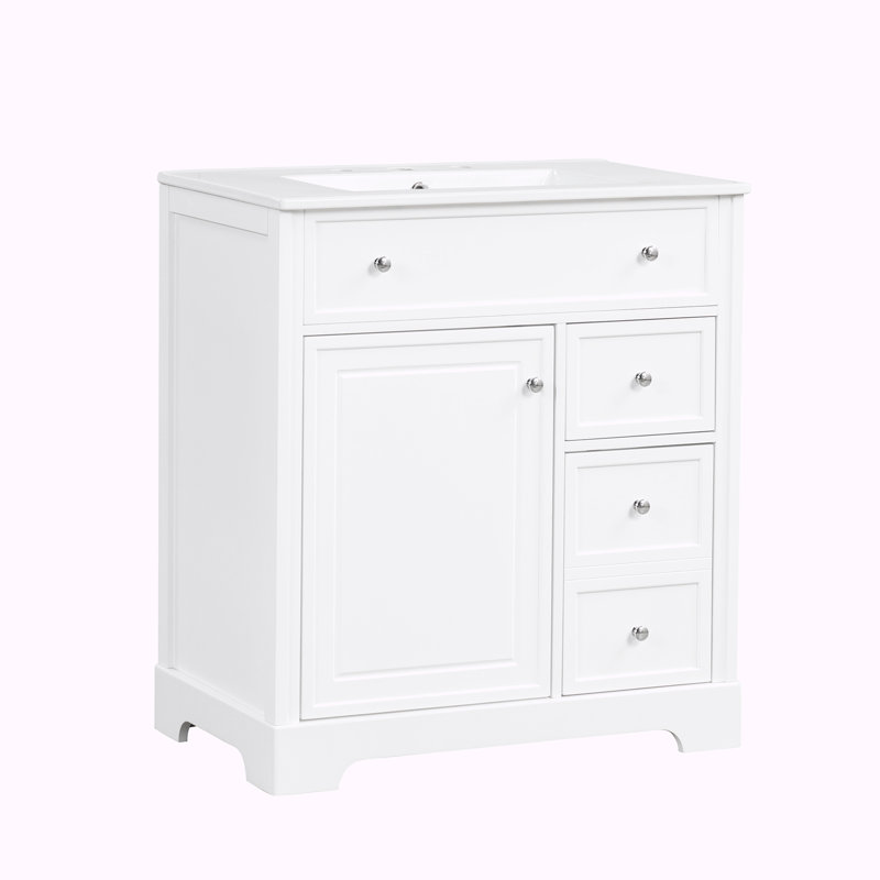 Winston Porter Bayview 30'' Single Bathroom Vanity with Ceramic